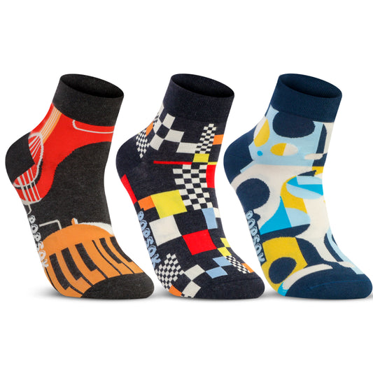 Men Urban Mosaic Designer Ankle Socks