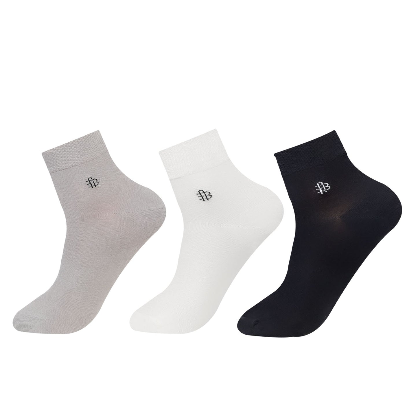 Bamboo Plain Ankle Socks for Men - Pack of 3
