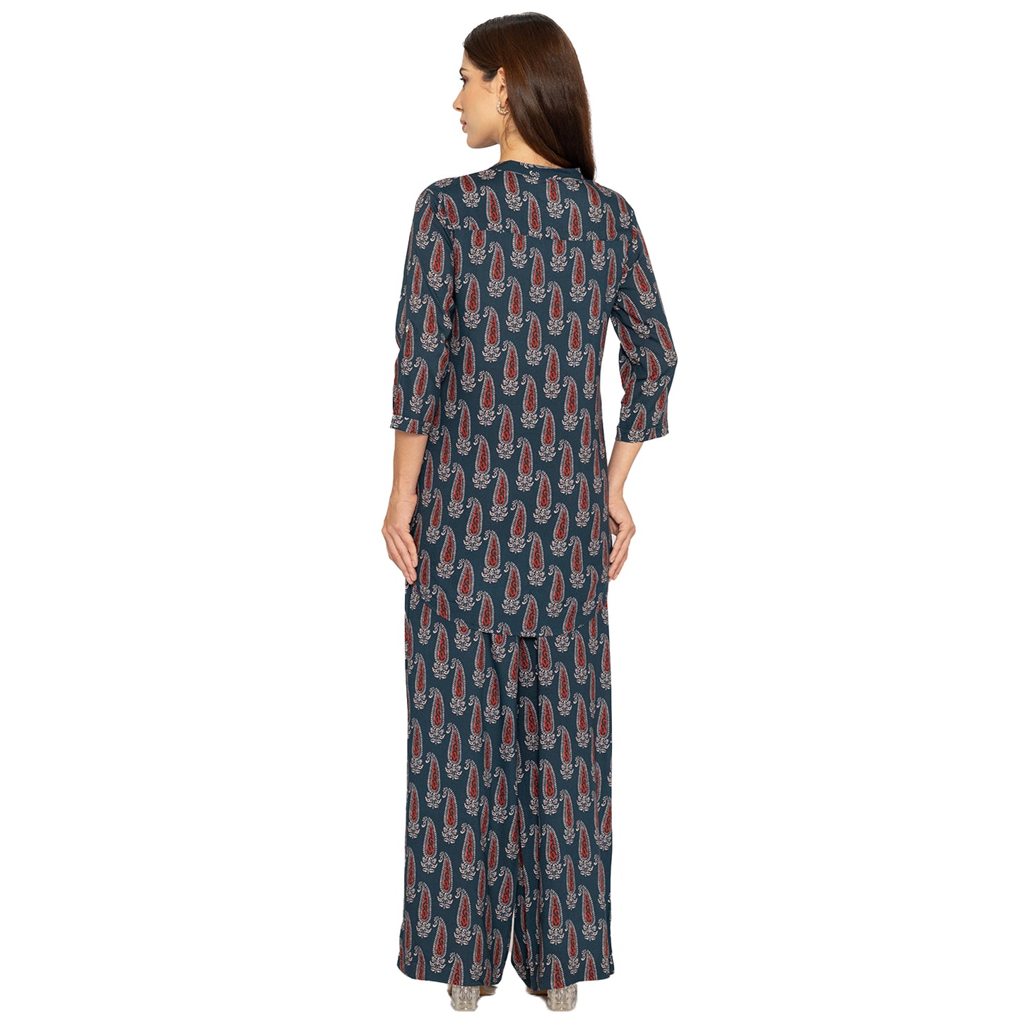 Printed Short Kurti for Women – 3/4th Sleeve Design