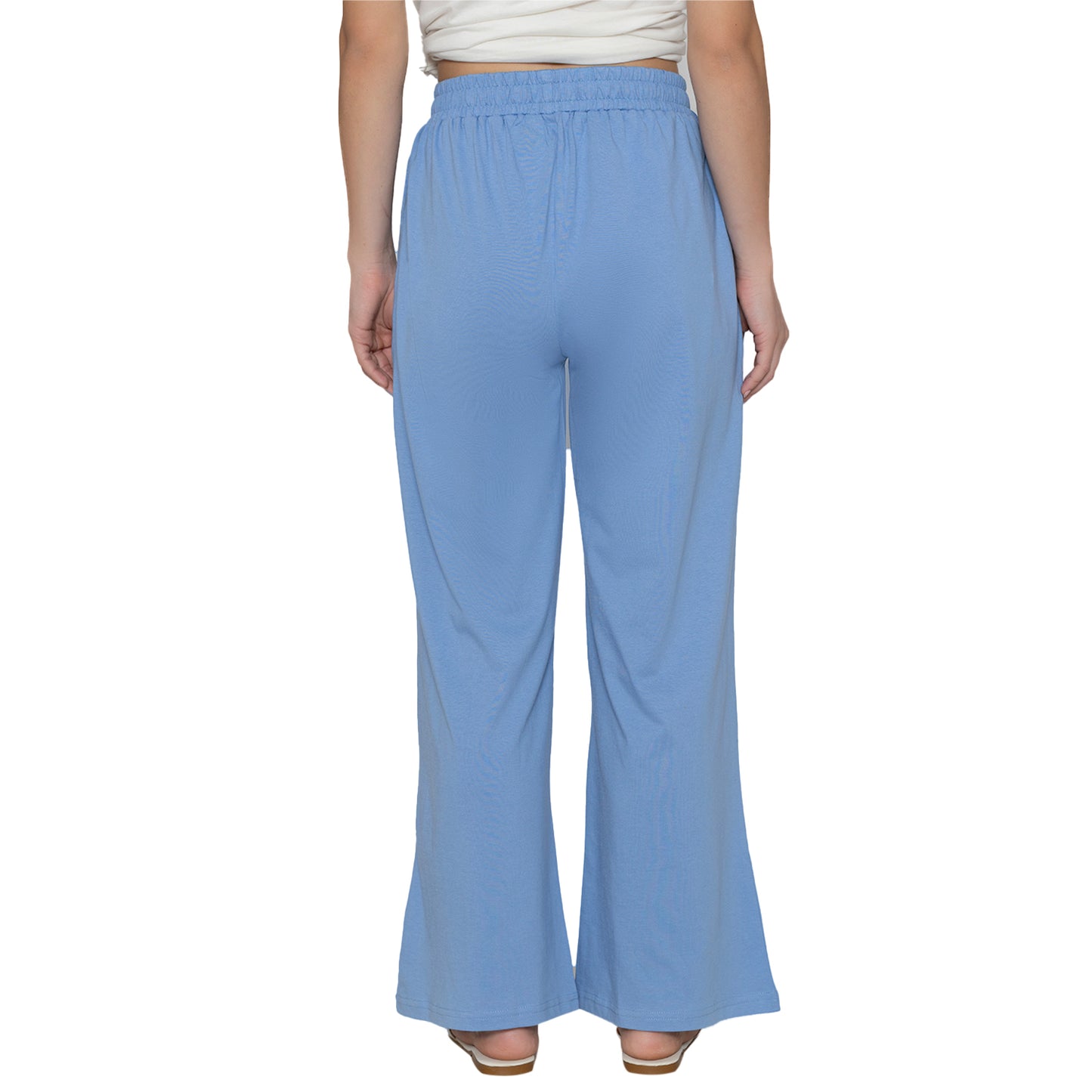 Women Flared Pants - Lt. Navy