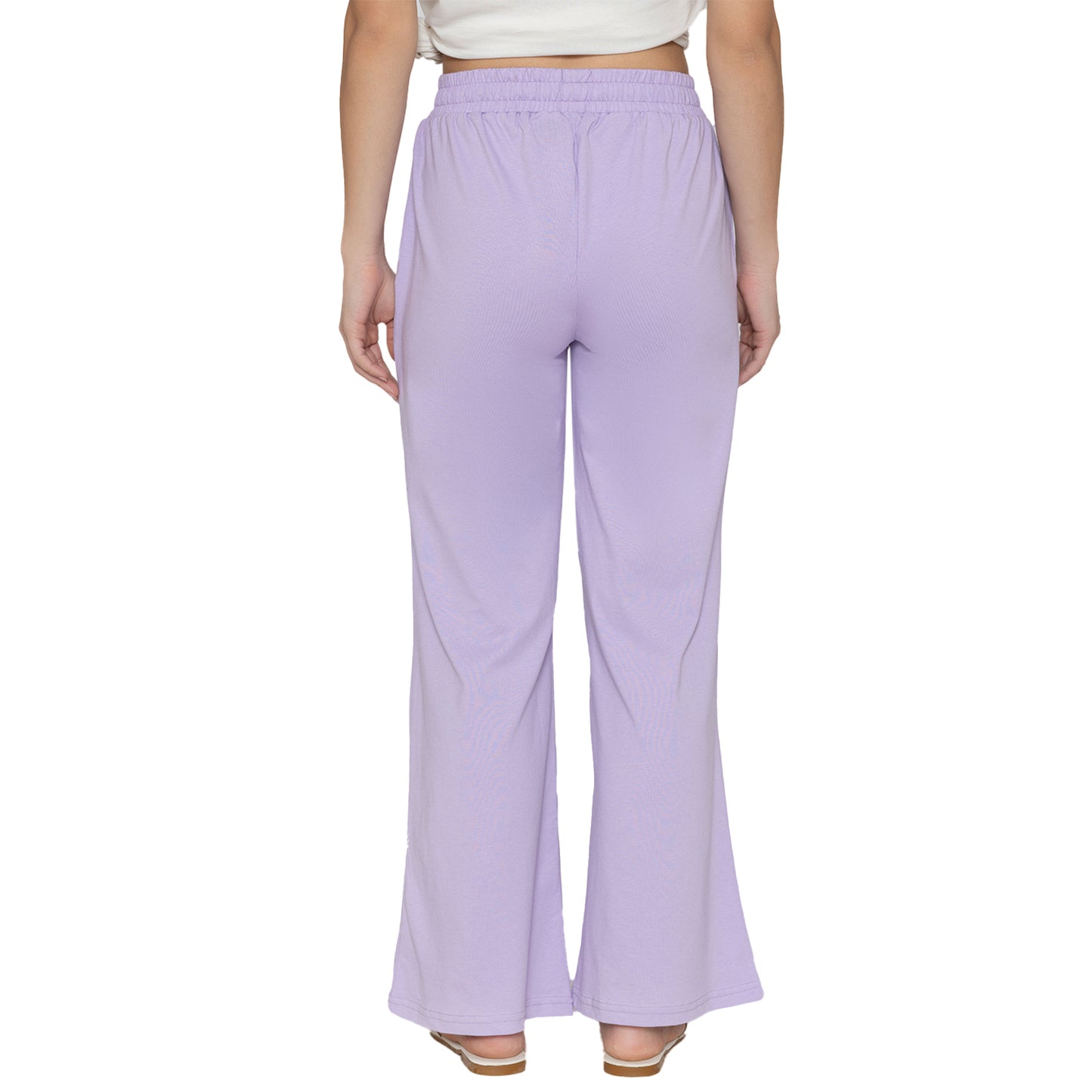Women Flared Pants - Pastel Lilac