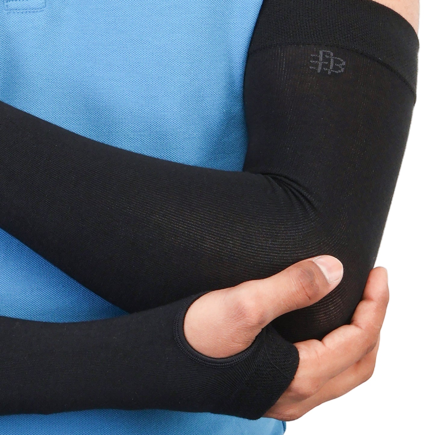 Unisex UV Sun Protection Black Arm Shield - Pack of 2