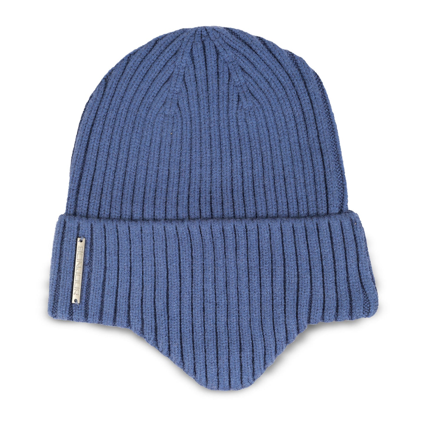 Unisex Ears Protection Woolen Beanie Cap (Blue)