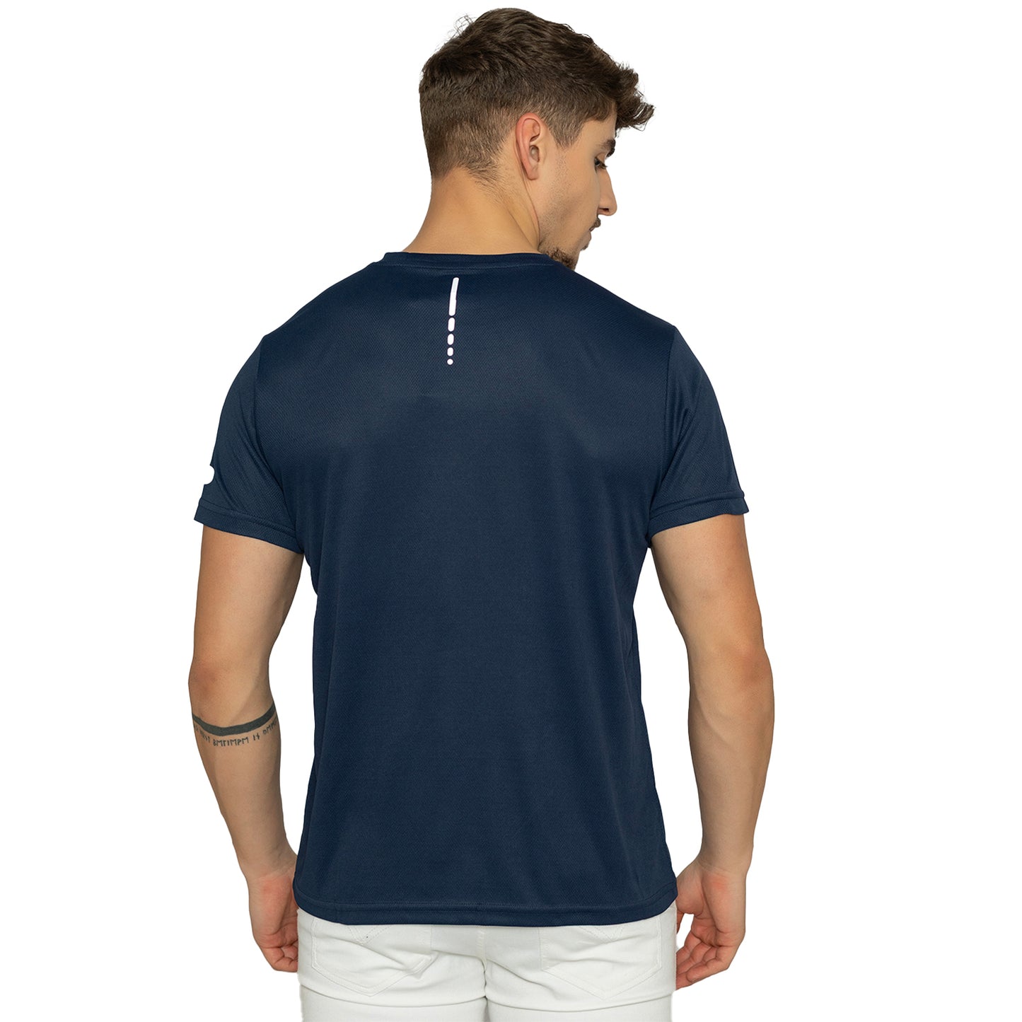 Men Printed Round Neck T-Shirt - Navy