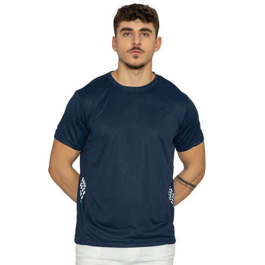 Men Printed Round Neck T-Shirt - Navy