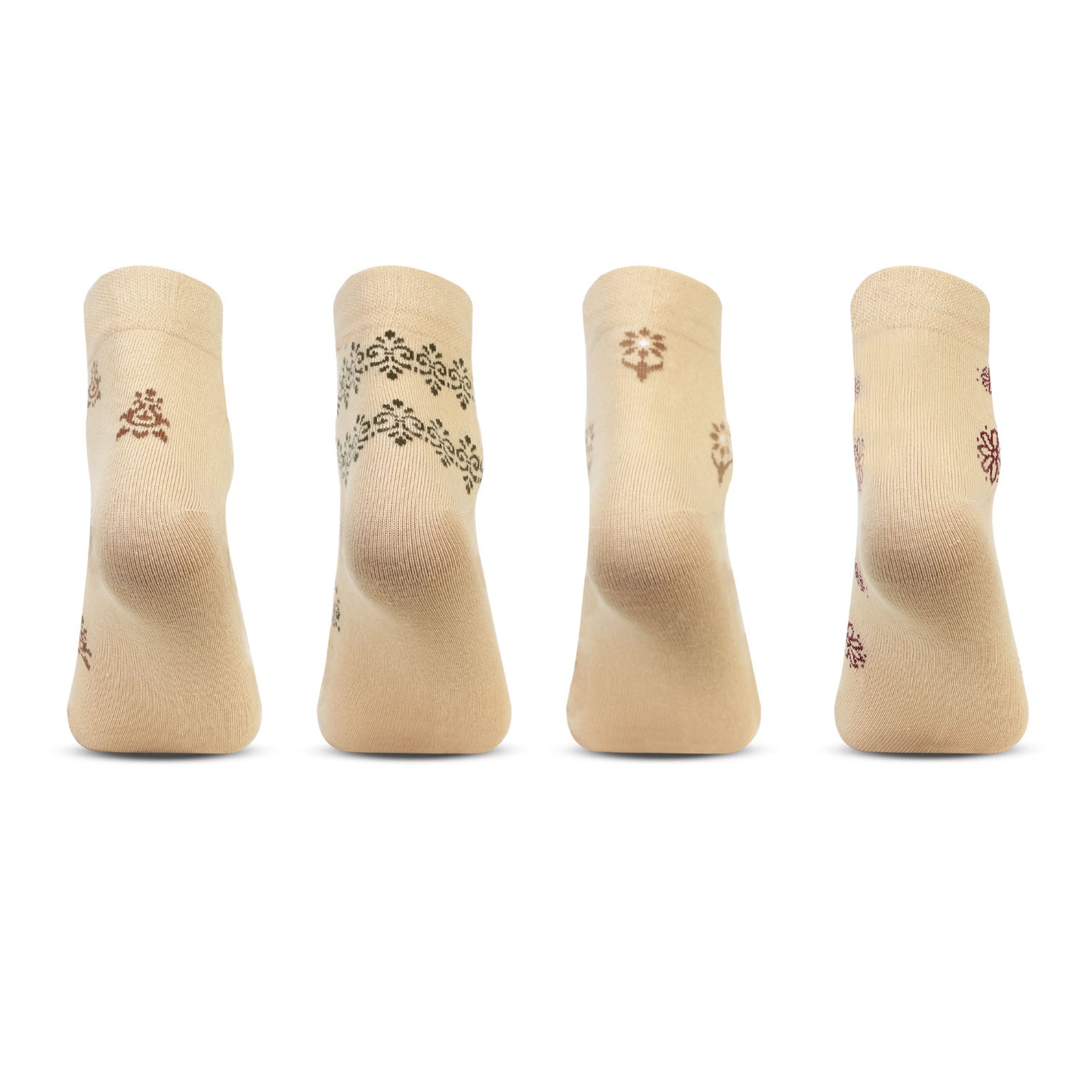 Designer Fancy Ankle Socks for Women - Skin