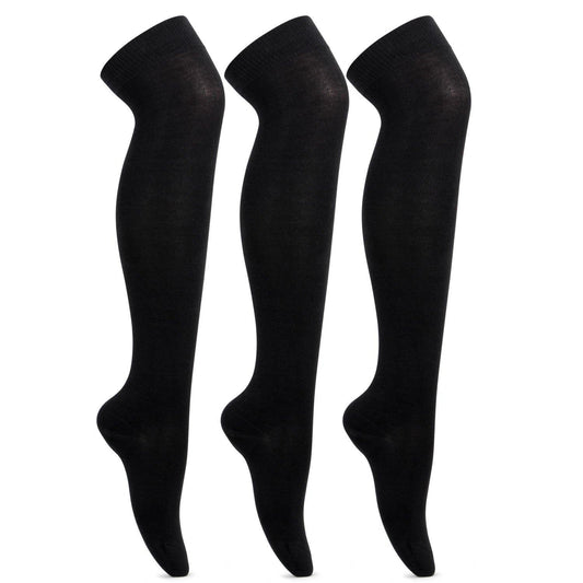 Black Formal Stockings For School Girls - Pack of 3
