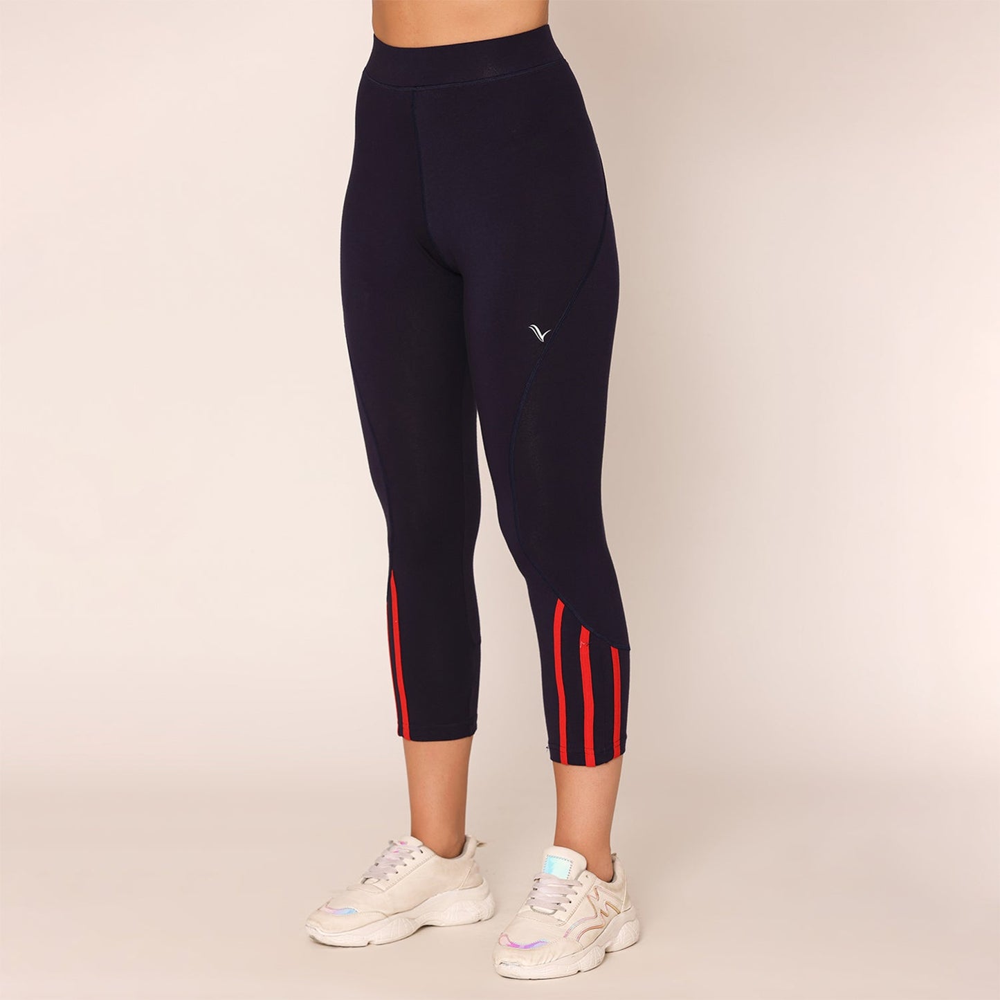 Women's Large size gym capri in Navy