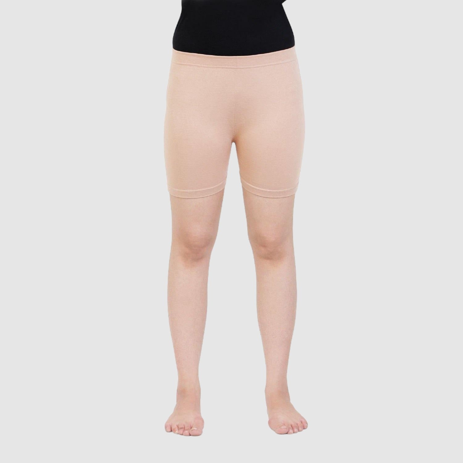 Women Plain Seamless Cycling Shorts Skin