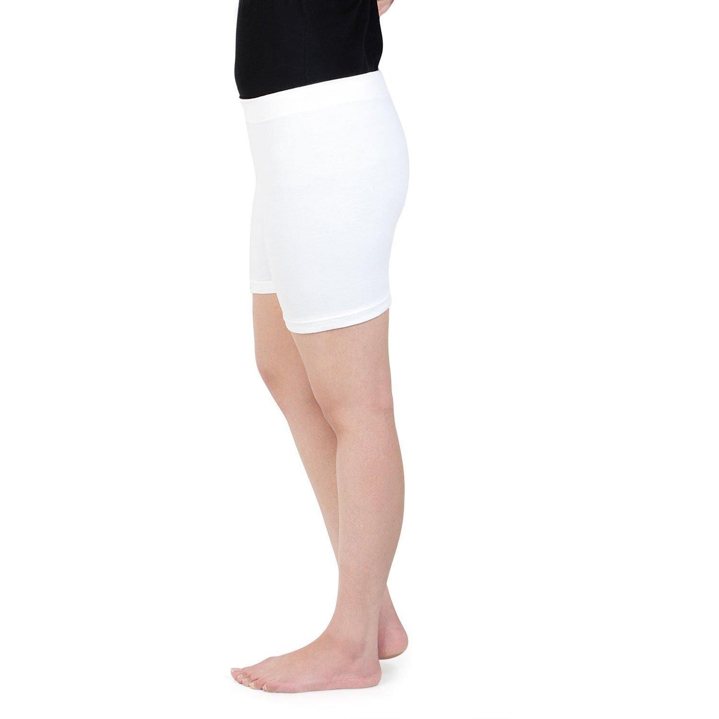 Women Plain Seamless Under Skirts - White - Bonjour Group