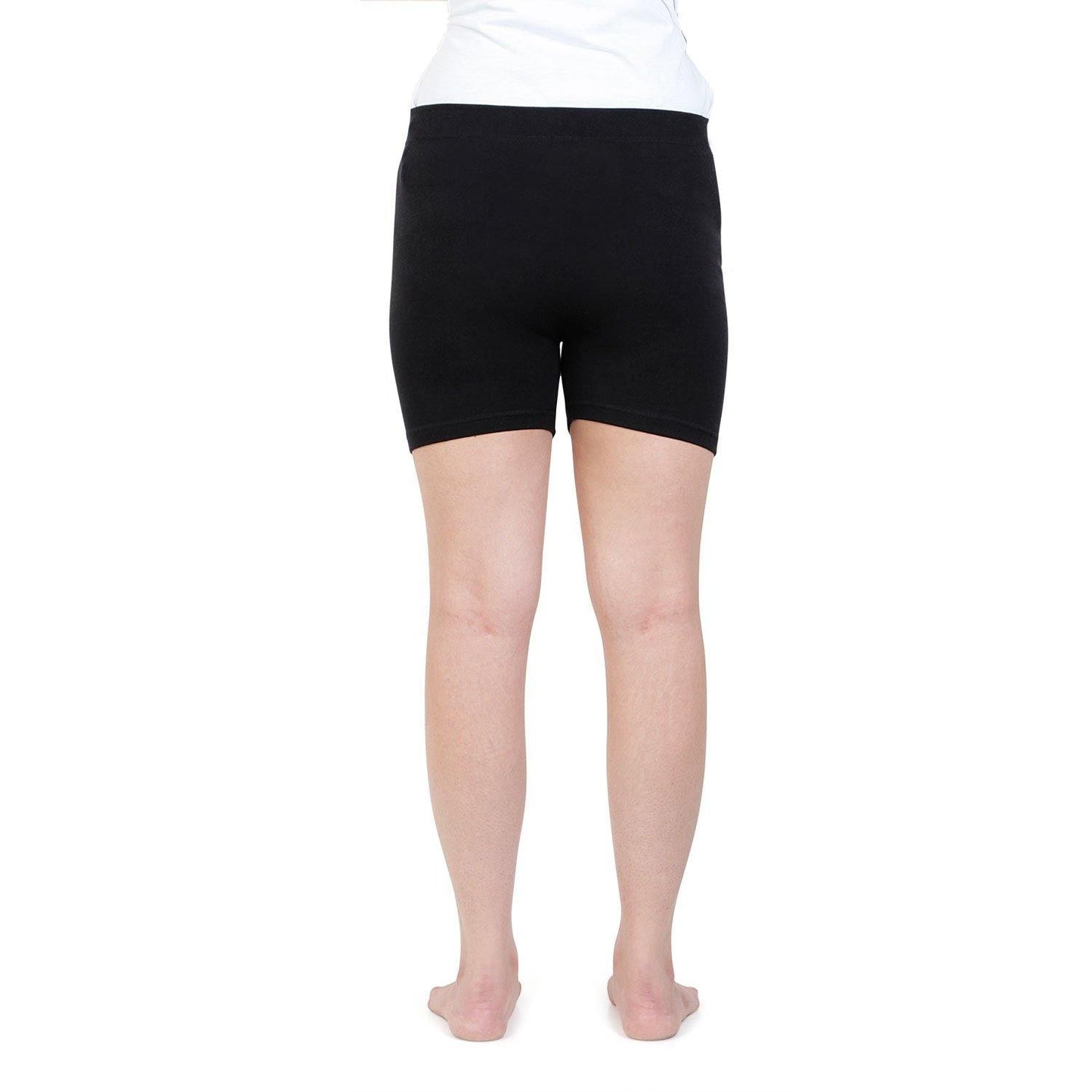 Women Plain Seamless Under Skirts - Black - Bonjour Group