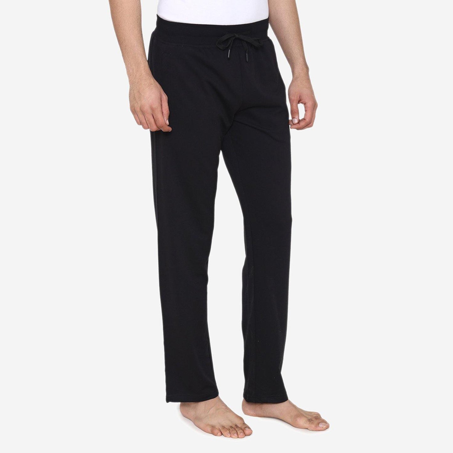 Casual Plain Knitted Lower For Men - Black - Bonjour Group