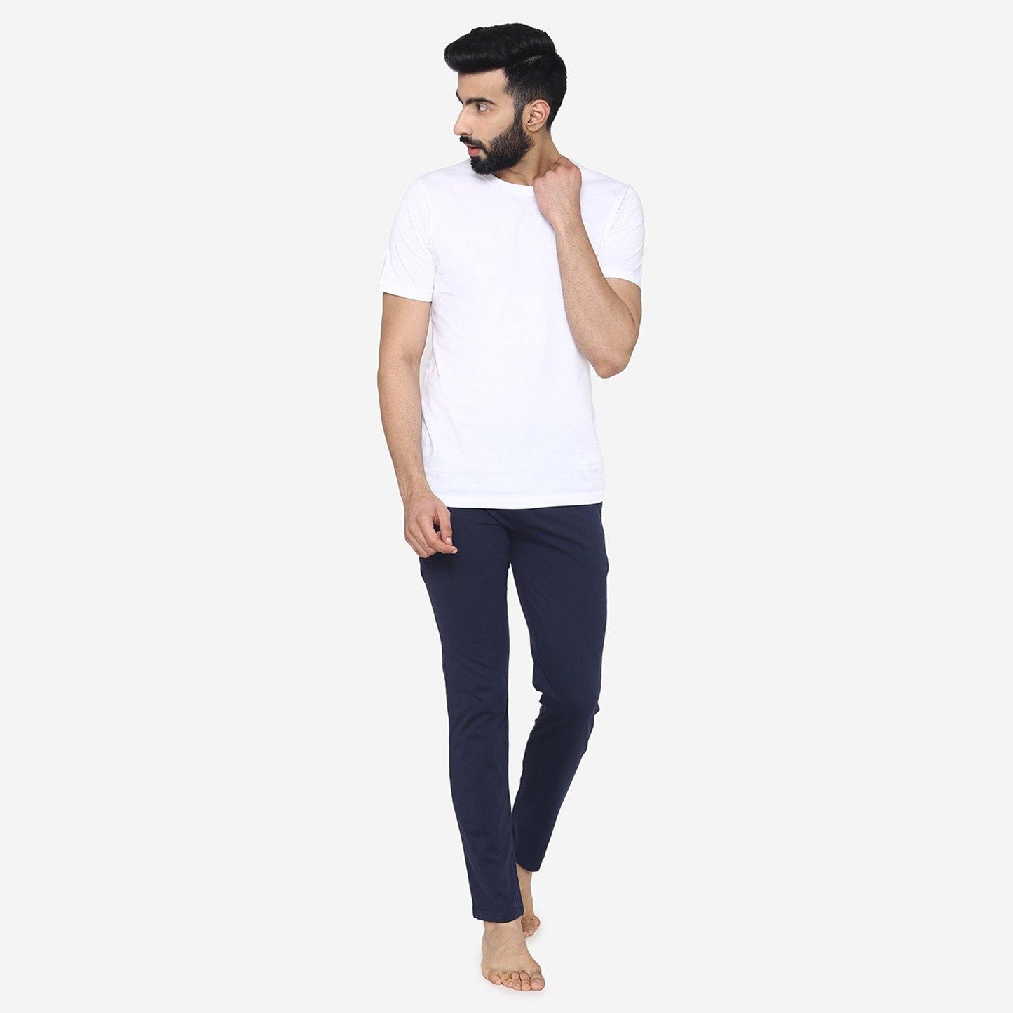 Casual Plain Knitted Lower For Men - Navy - Bonjour Group