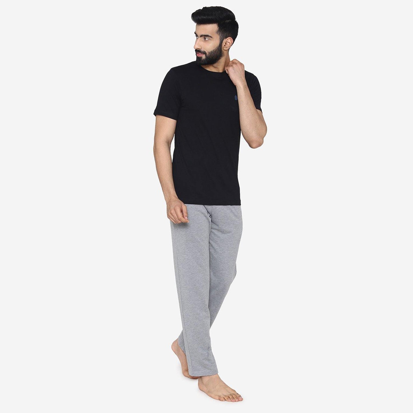Casual Plain Knitted Lower For Men - Light Grey - Bonjour Group