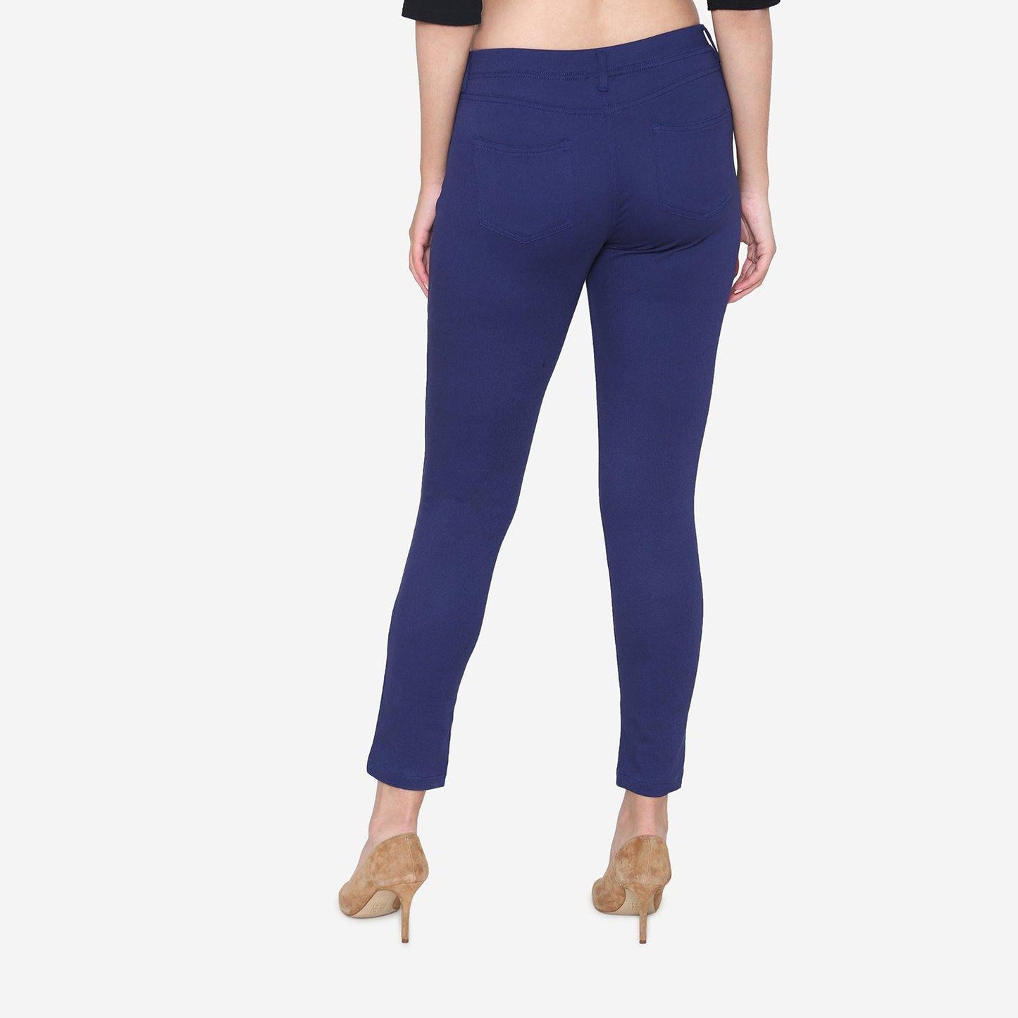 Vami Women's Cotton Stretchable Jeggings - Ink Blue - Bonjour Group