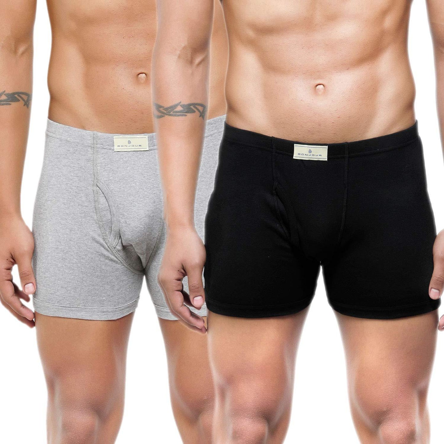 Men's Mid-Rise Classic Cotton Trunks - Pack Of 2