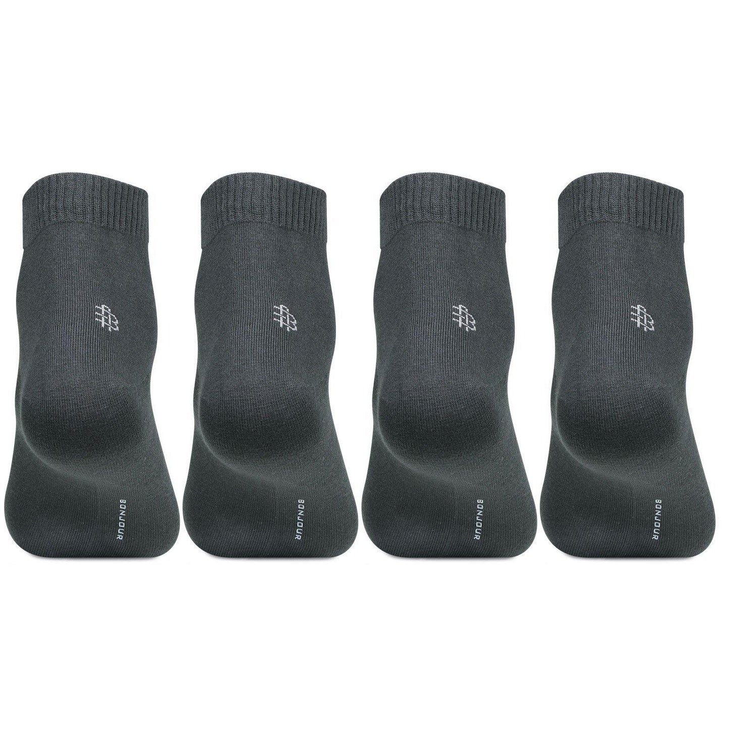 Men's Club Class Dark Grey Ankle Socks - Pack of 4 - Bonjour Group