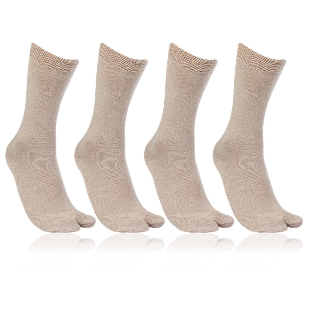 Women's Woolen Thumb Crew Socks In Skin - Pack of 4 - Bonjour Group