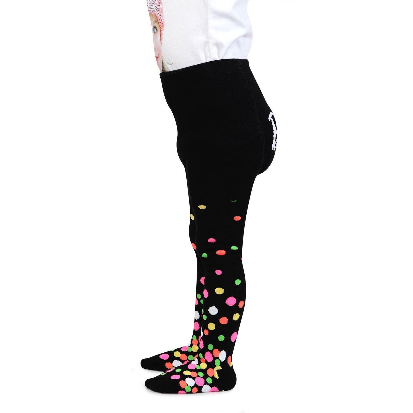 Barbie Cute Prints Knitted Tights for Baby Girls - Black - Bonjour Group