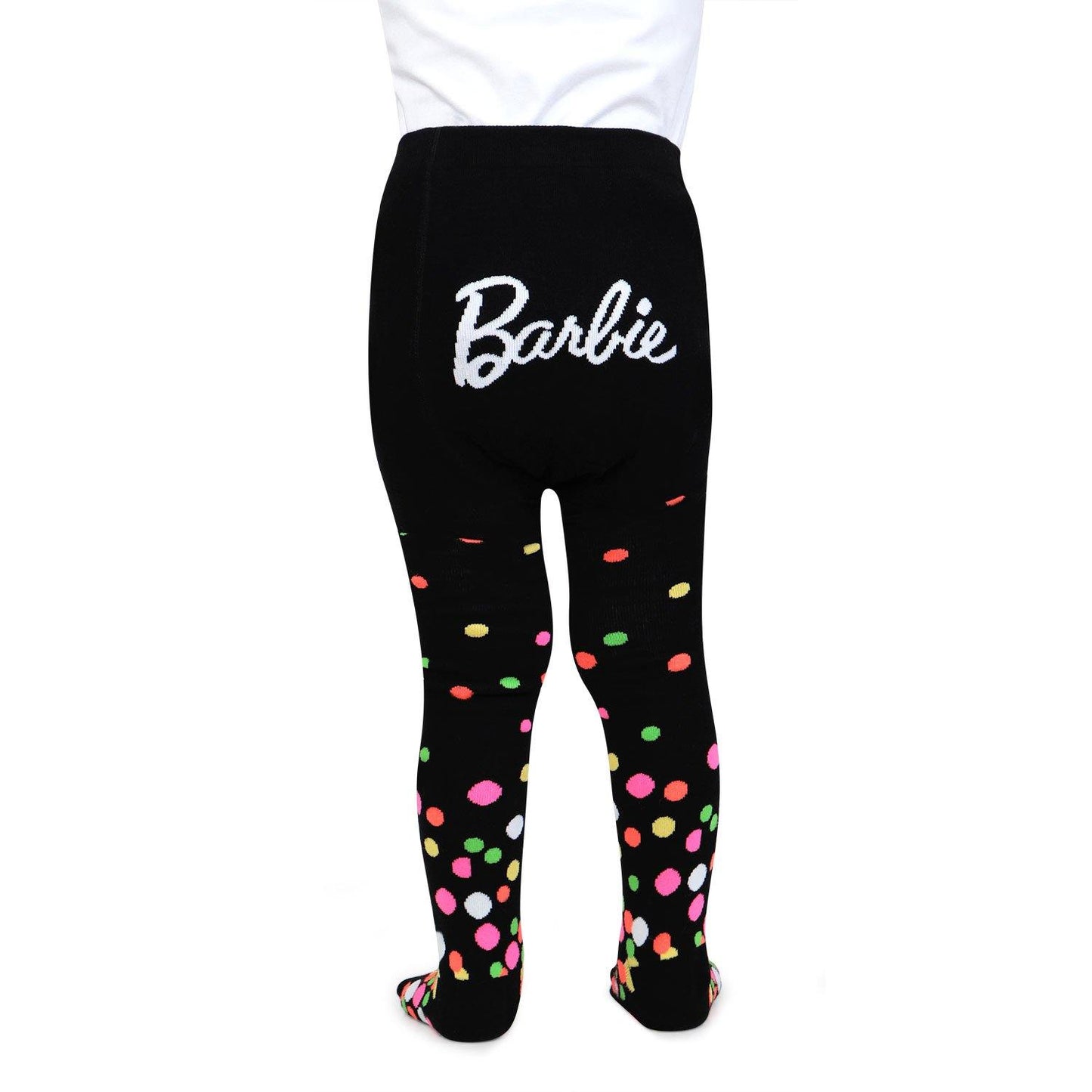 Barbie Cute Prints Knitted Tights for Baby Girls - Black - Bonjour Group