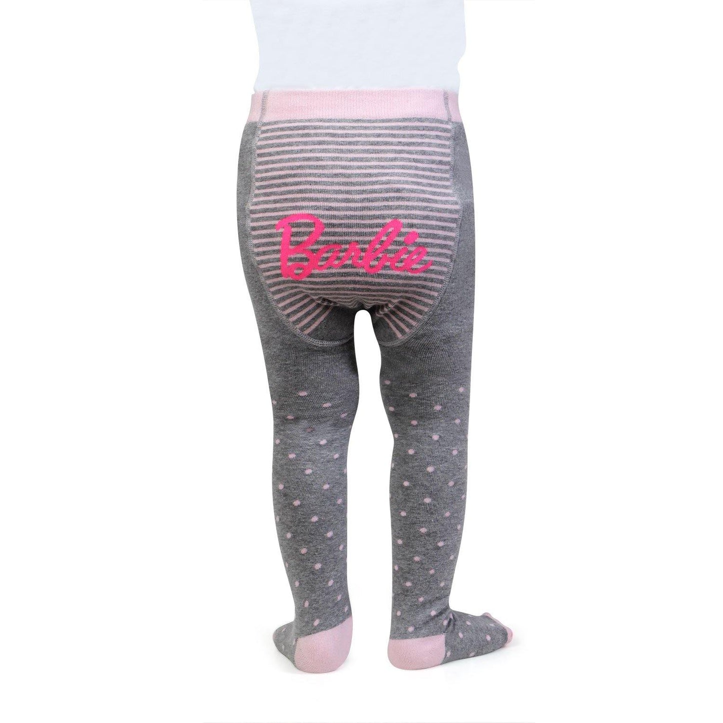 Barbie Cute Prints Knitted Tights for Baby Girls - Light Grey - Bonjour Group