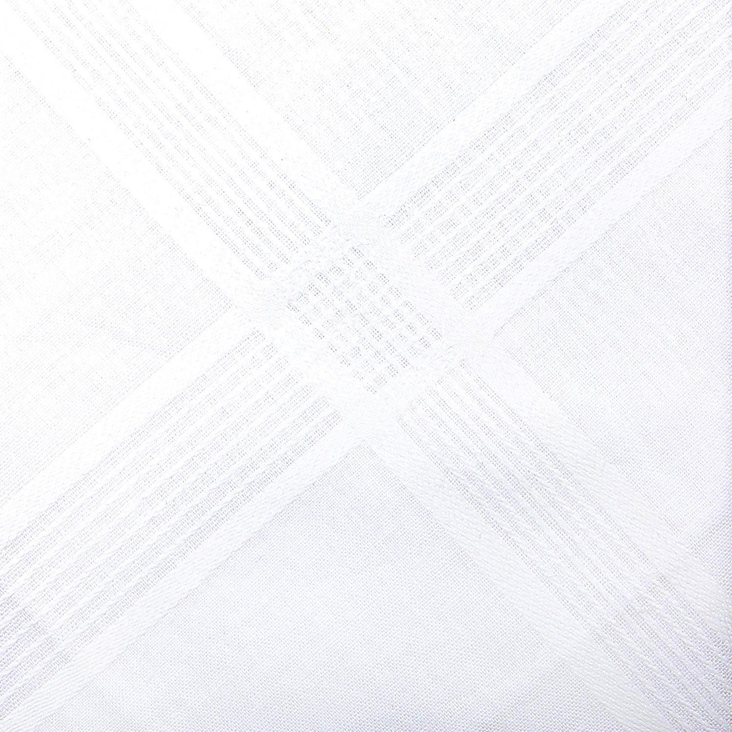 Men's Formal Cotton Handkerchief in White -Pack of 12 - Bonjour Group