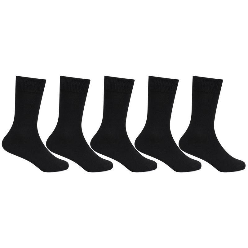 Black Cotton School Socks