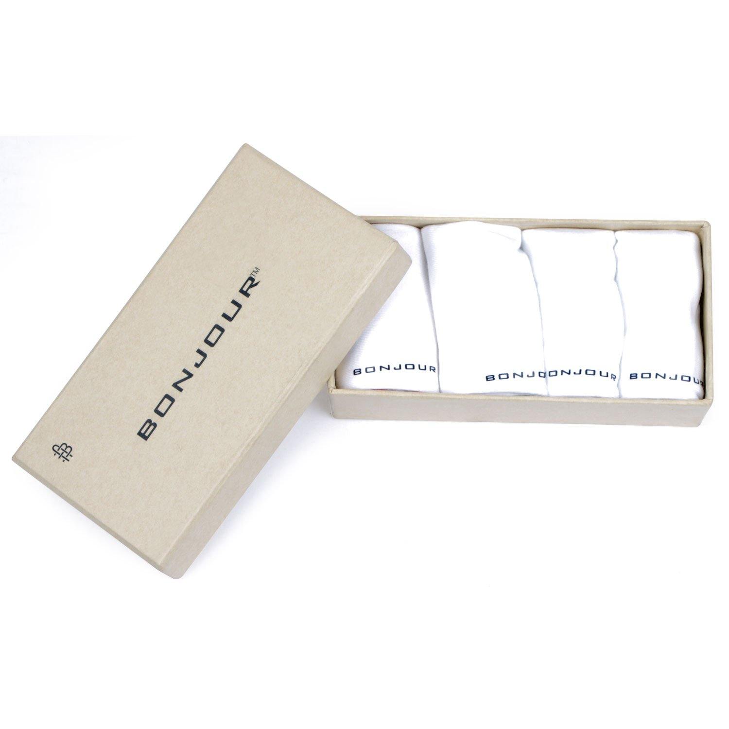 Men's Cotton White Ankle Socks- Pack of 4 - Bonjour Group