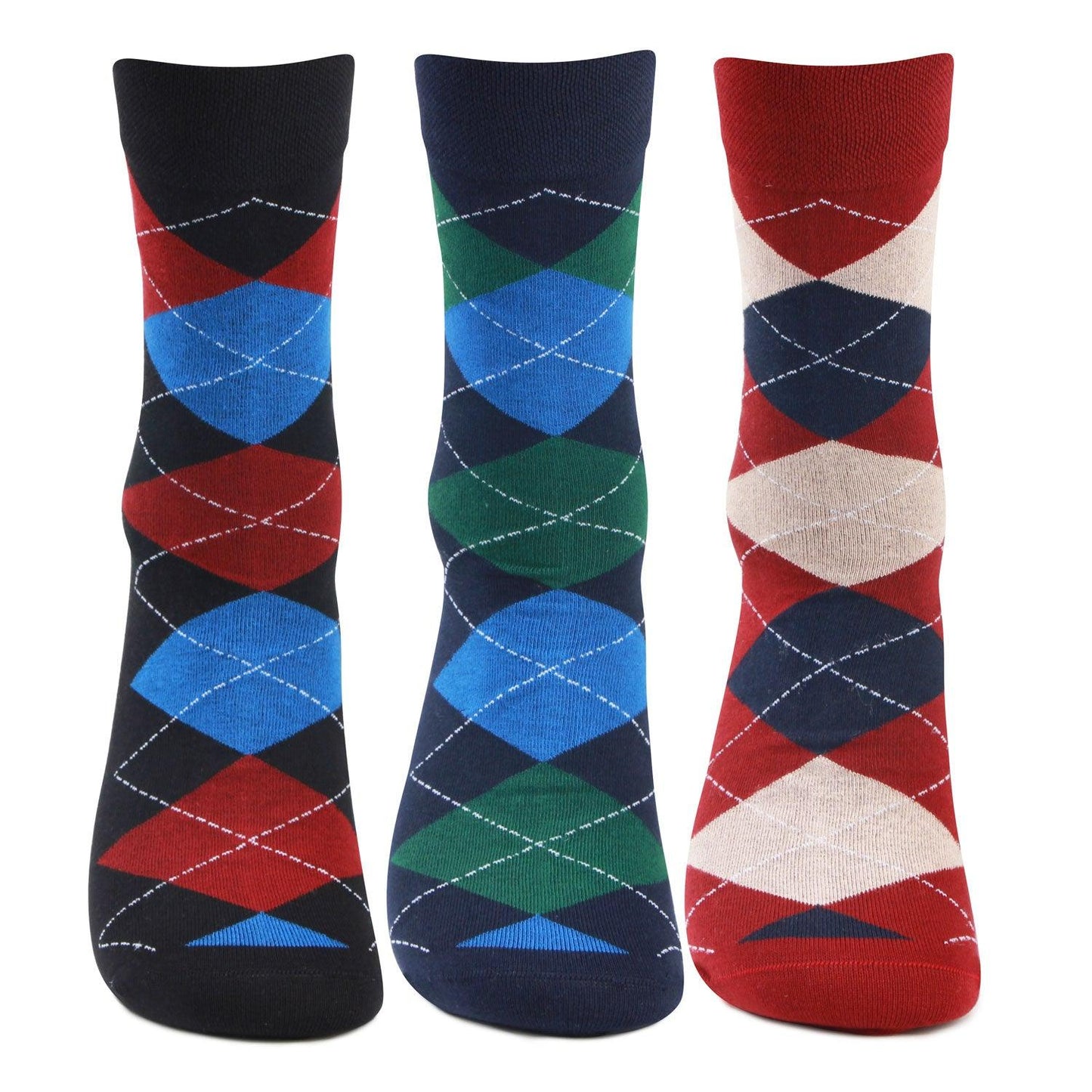 Men Argyle Designer Signature Socks
