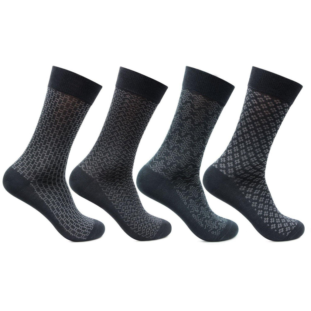 Men's Mercerised Self Design Formal Dress Socks