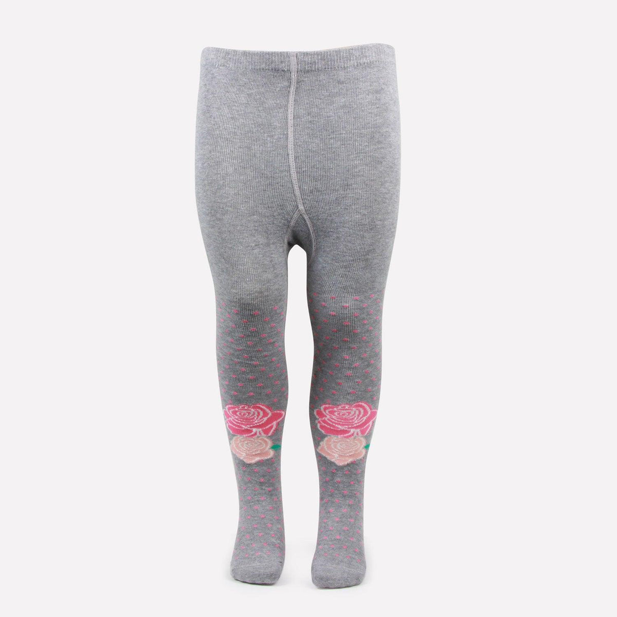 Barbie Printed Knitted Tights For Baby Girls - Light Grey