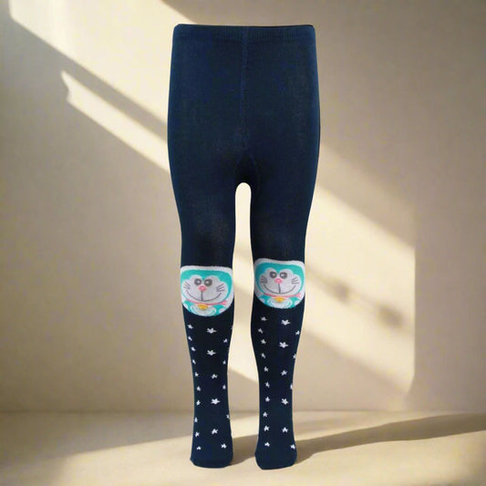 Doraemon Printed Knitted Tights For Baby Girls & Baby Boys