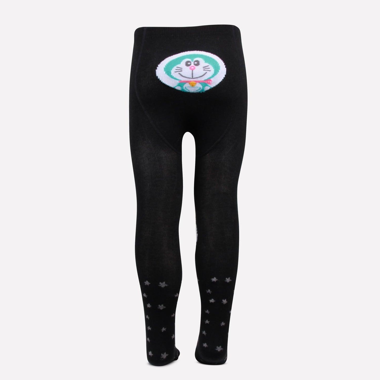 Doraemon Printed Cotton Tights For Baby Girls & Baby Boys - Black