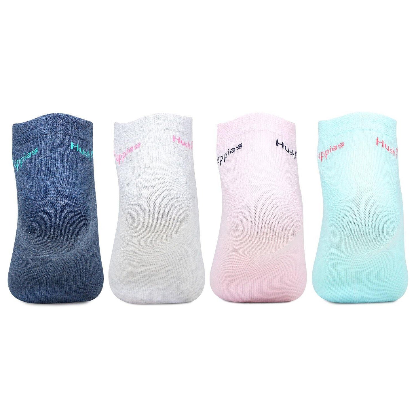 Hush Puppies Women's Cotton Low Ankle Socks - Pack of 4 - Bonjour Group