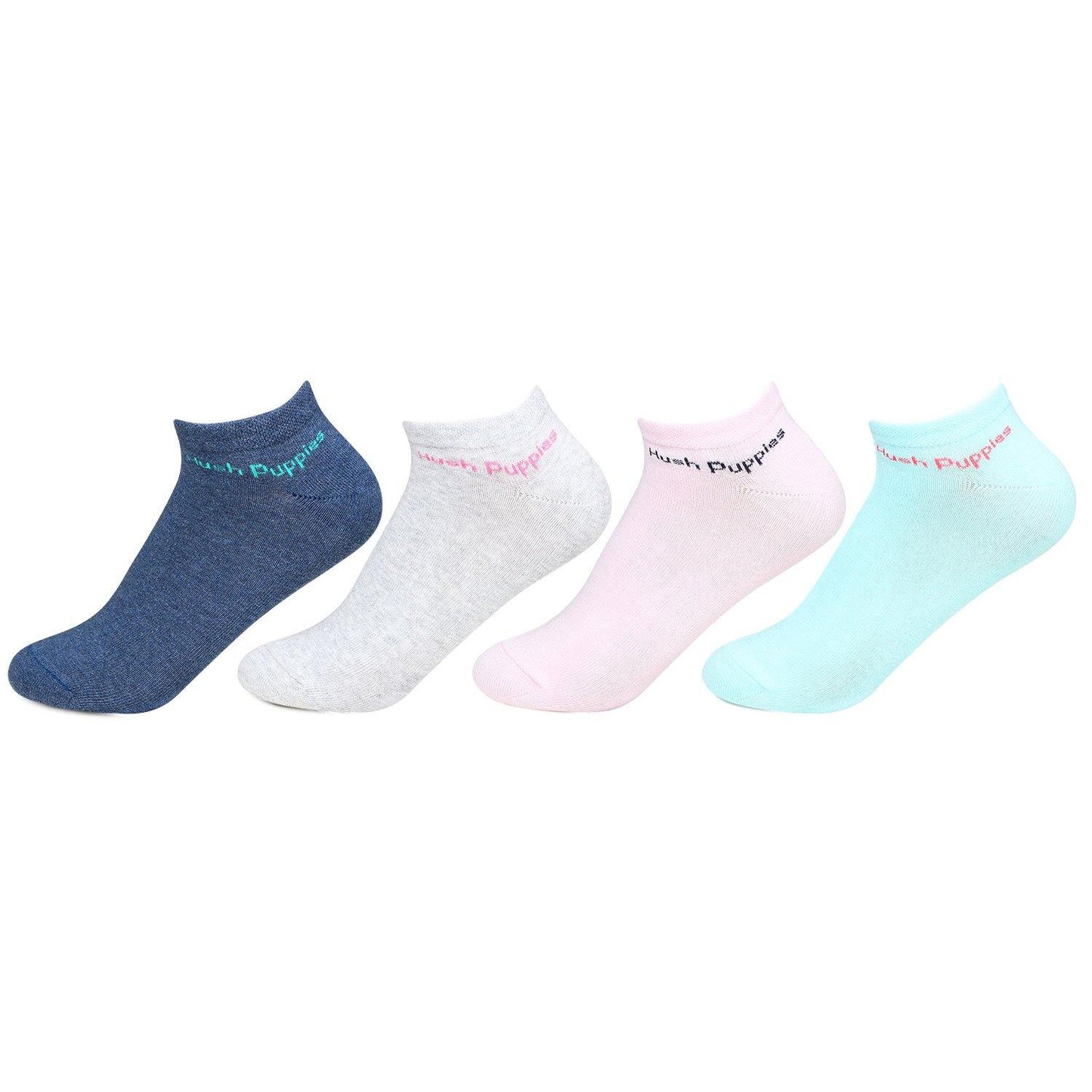 Hush Puppies Women's Cotton Low Ankle Socks - Pack of 4 - Bonjour Group