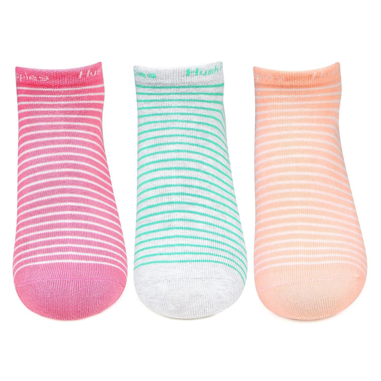 Hush Puppies Women's Stripe Low Ankle Socks - Pack of 3 - Bonjour Group