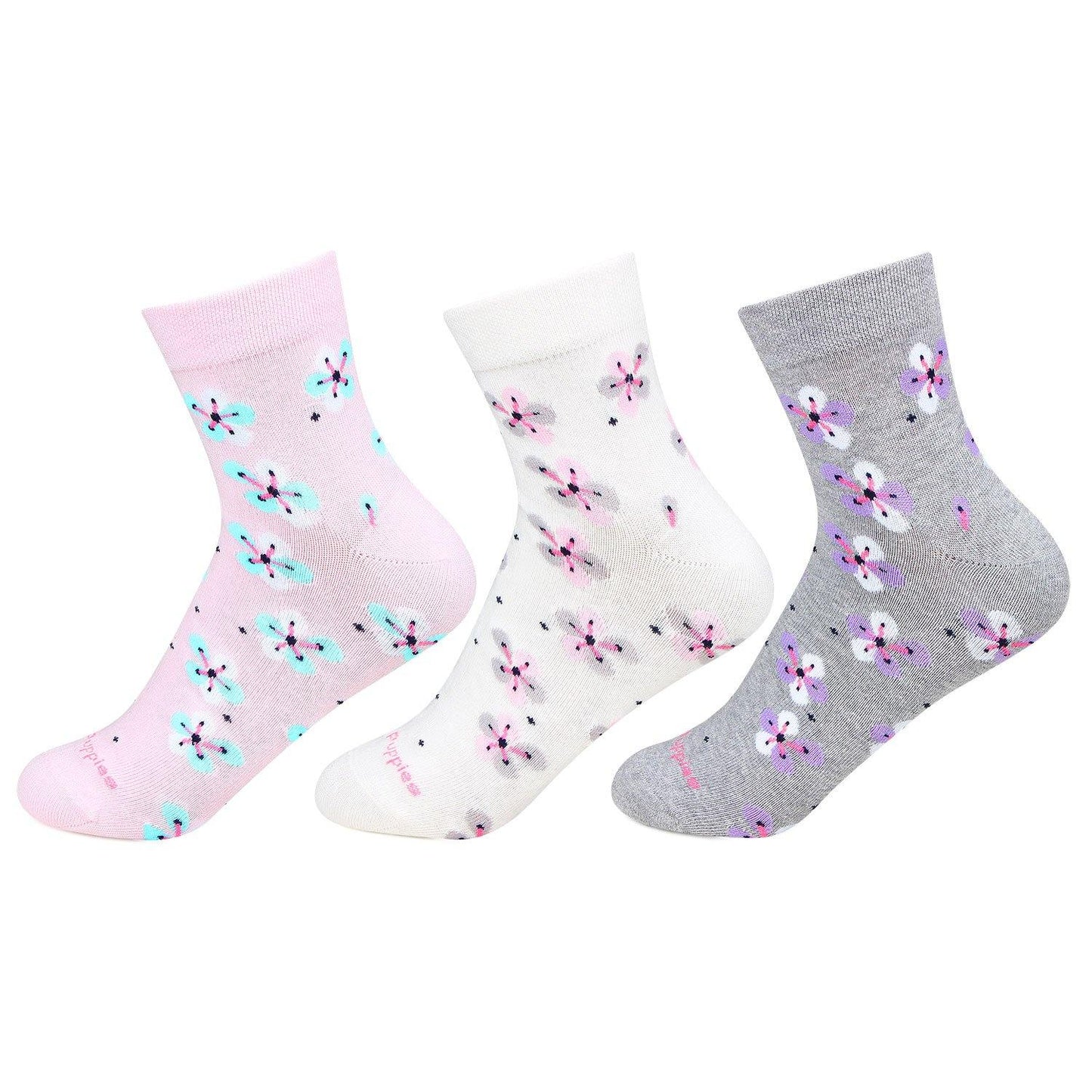 Hush Puppies Women's Floral Ankle Socks - Pack of 3 - Bonjour Group