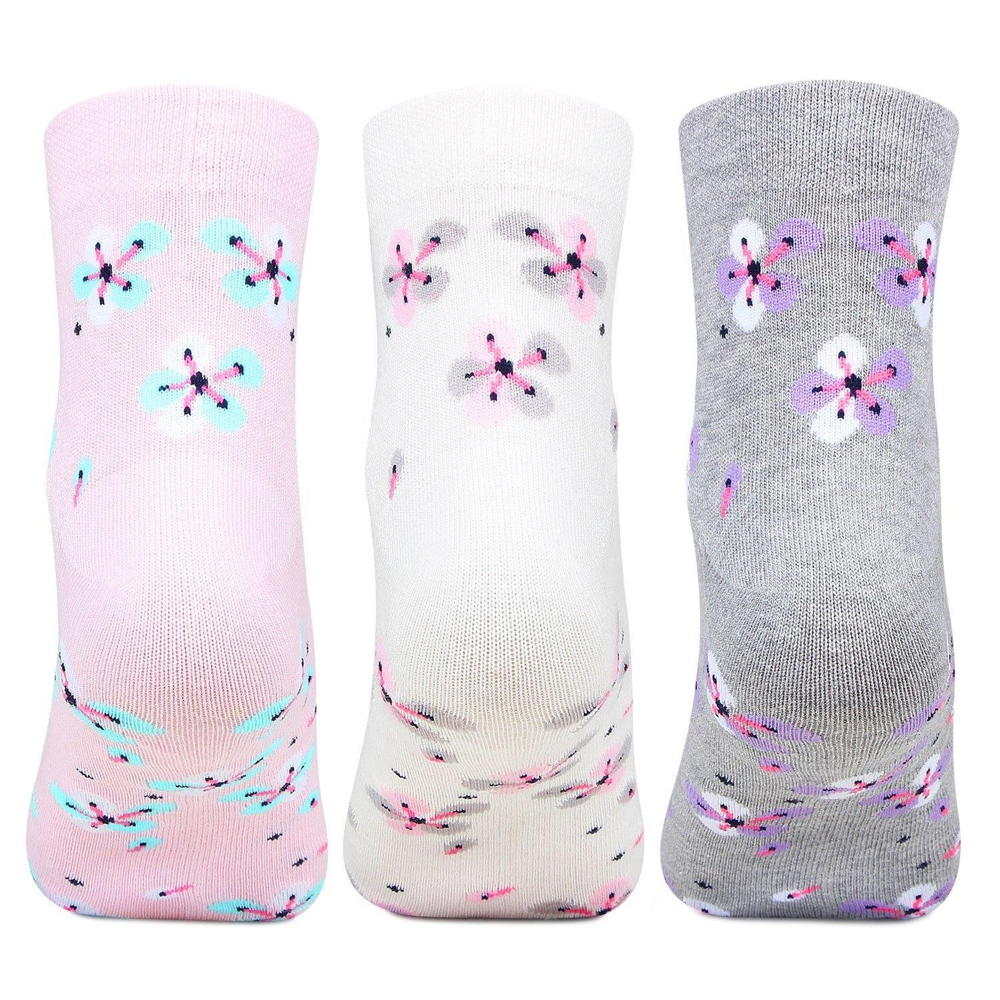 Hush Puppies Women's Floral Ankle Socks - Pack of 3 - Bonjour Group