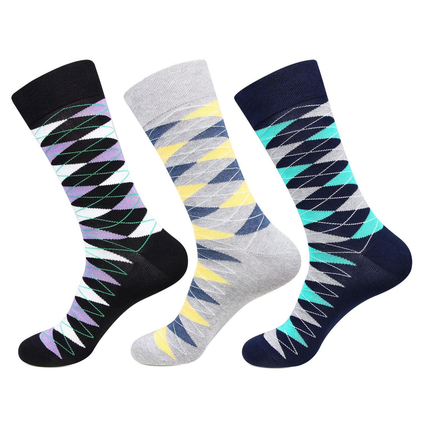 Hush Puppies Men's Multicolored Crew Socks - Pack of 3 - Bonjour Group