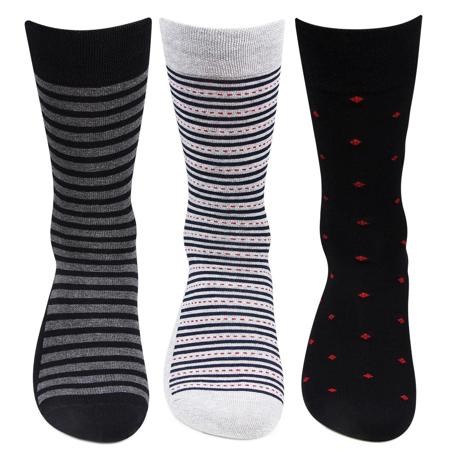 Hush Puppies Men's Multicolored Crew Socks - Pack of 3 - Bonjour Group
