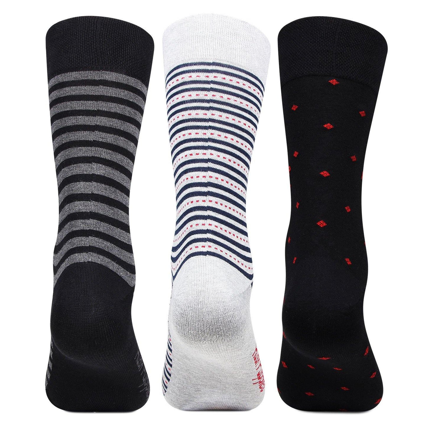Hush Puppies Men's Multicolored Crew Socks - Pack of 3 - Bonjour Group
