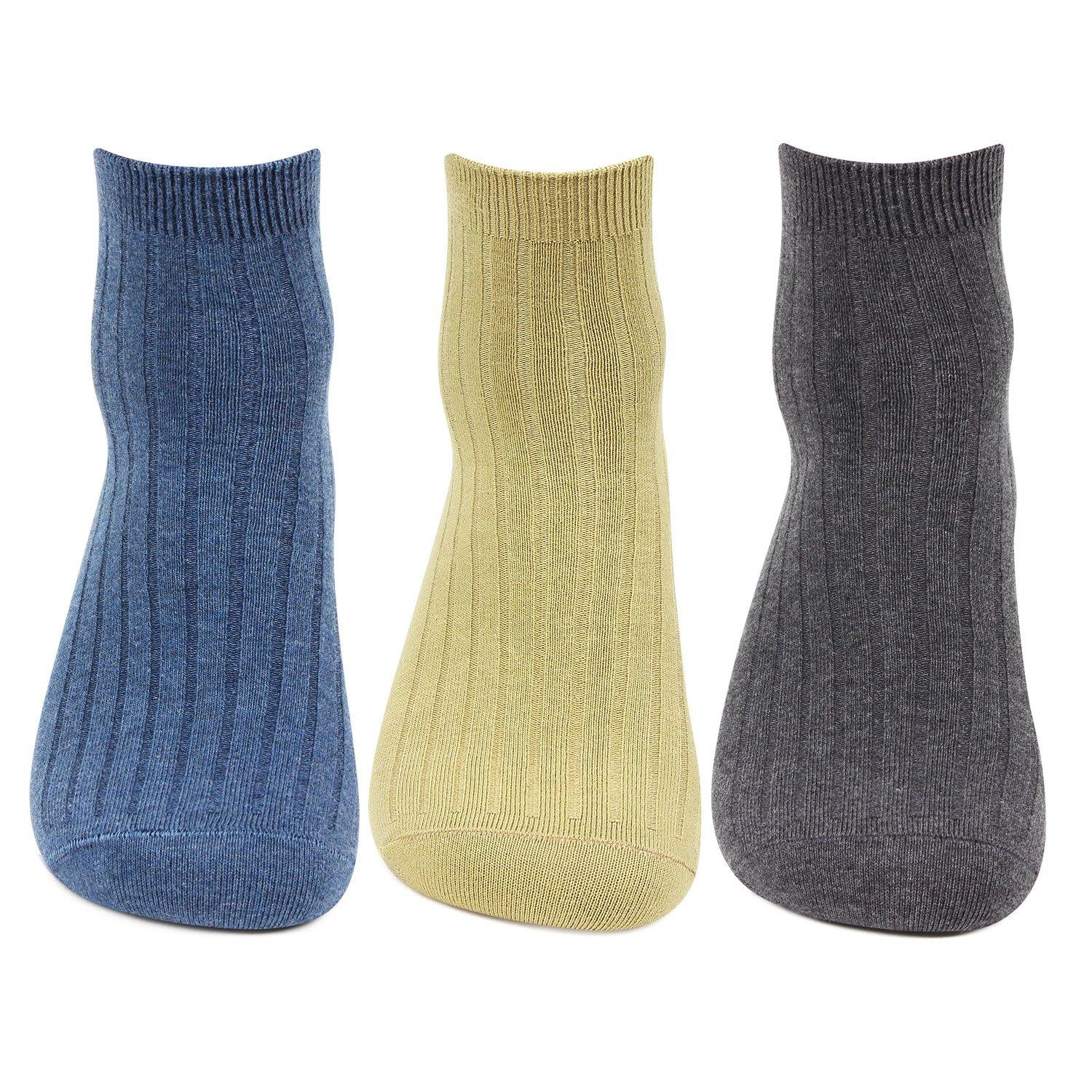 Hush Puppies Men's Cotton Ankle Rib Socks - Pack of 3 - Bonjour Group