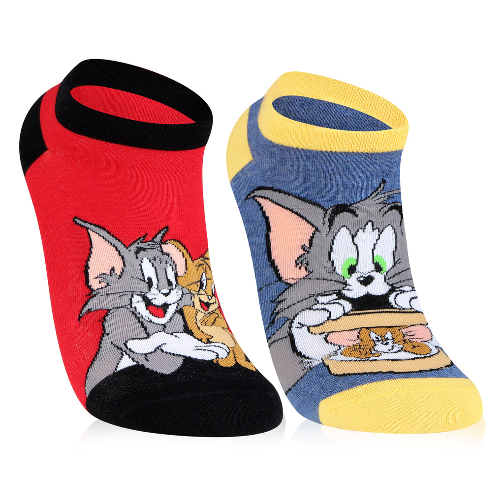 Tom & Jerry Unisex Secret - Length Character Socks - Pack Of 2