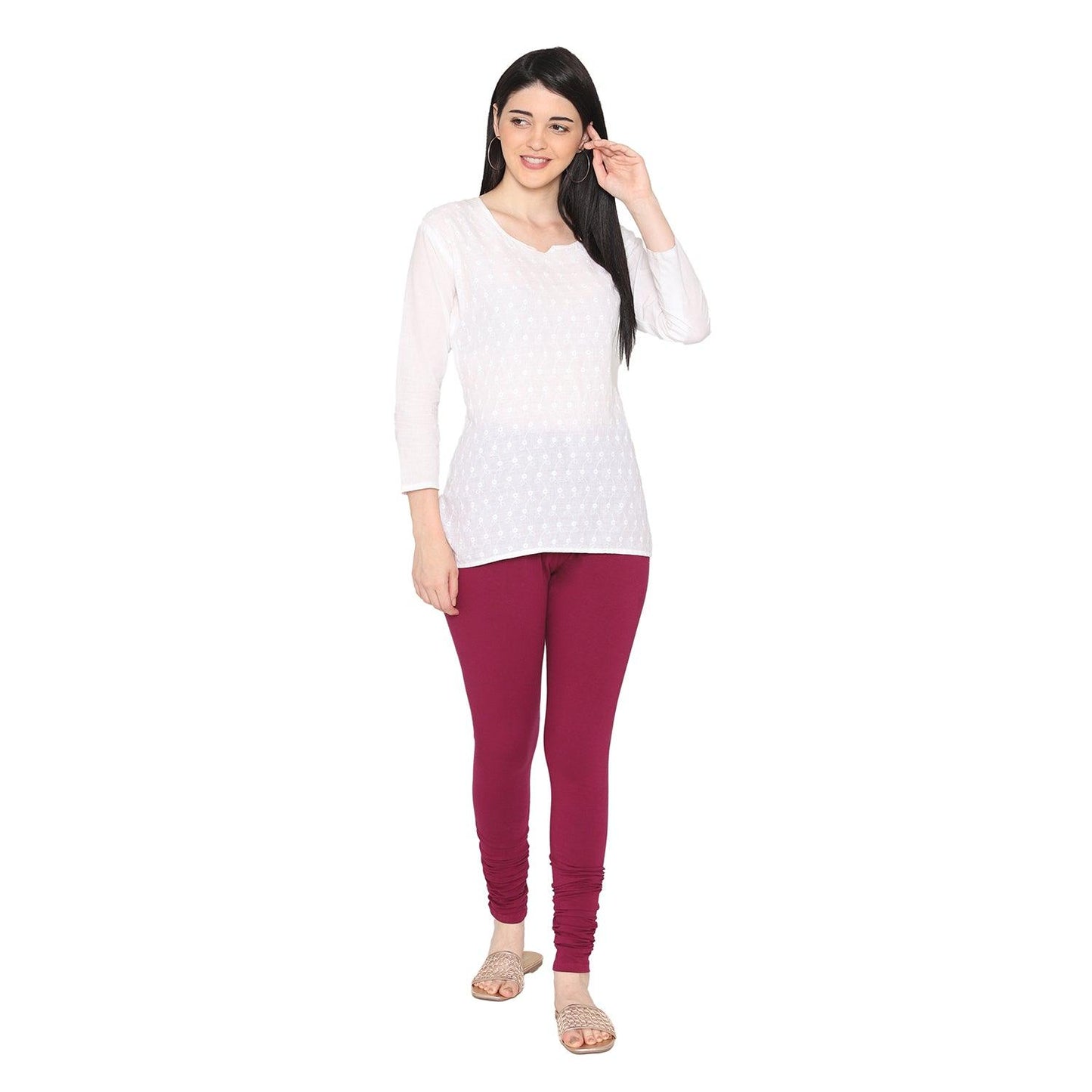 Women's Churidar Legging - Violet