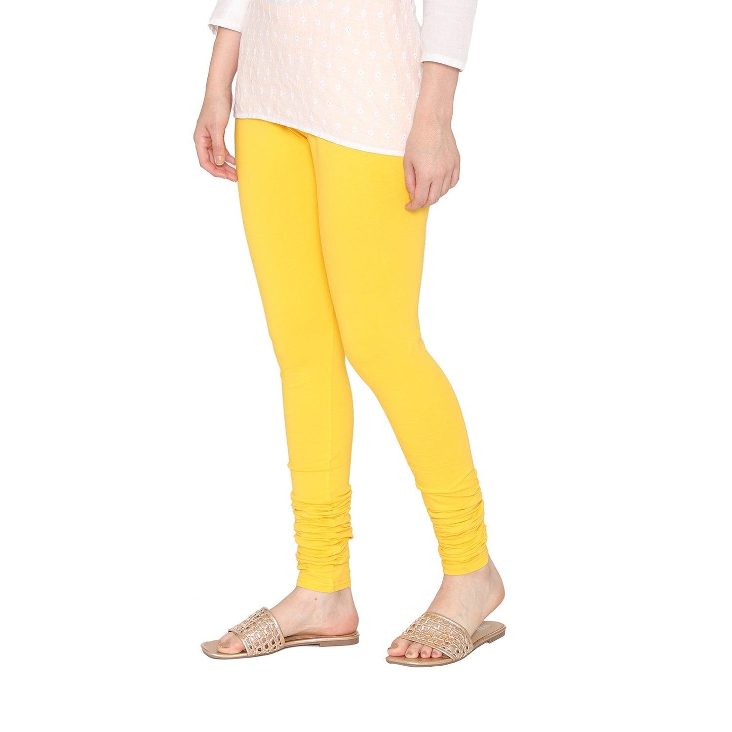 Vami Women's Churidar Legging - Sun Flower