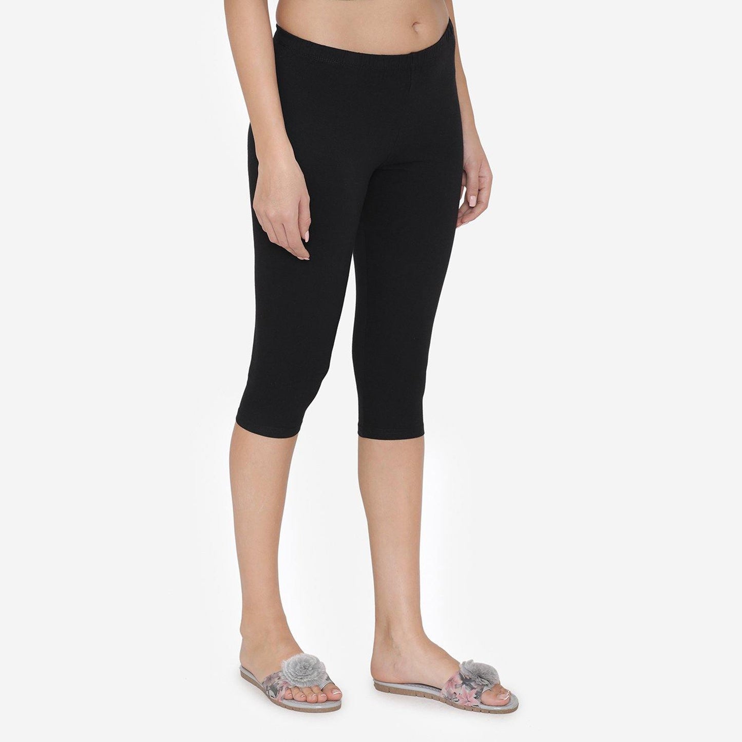 Women's Comfy Classy Capri Leggings - Black - Bonjour Group