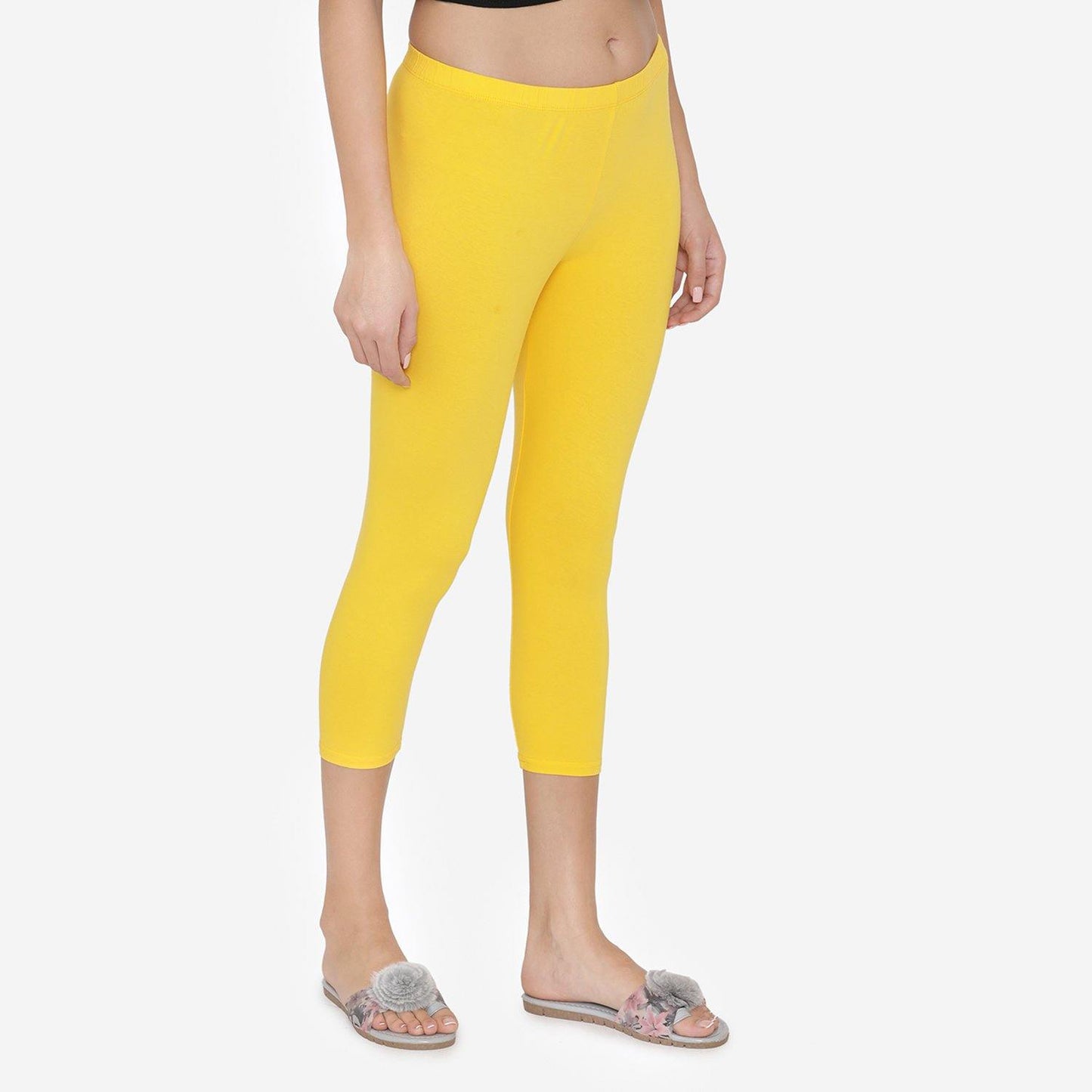 Women's Comfy Classy Capri Leggings - Sun Flower - Bonjour Group