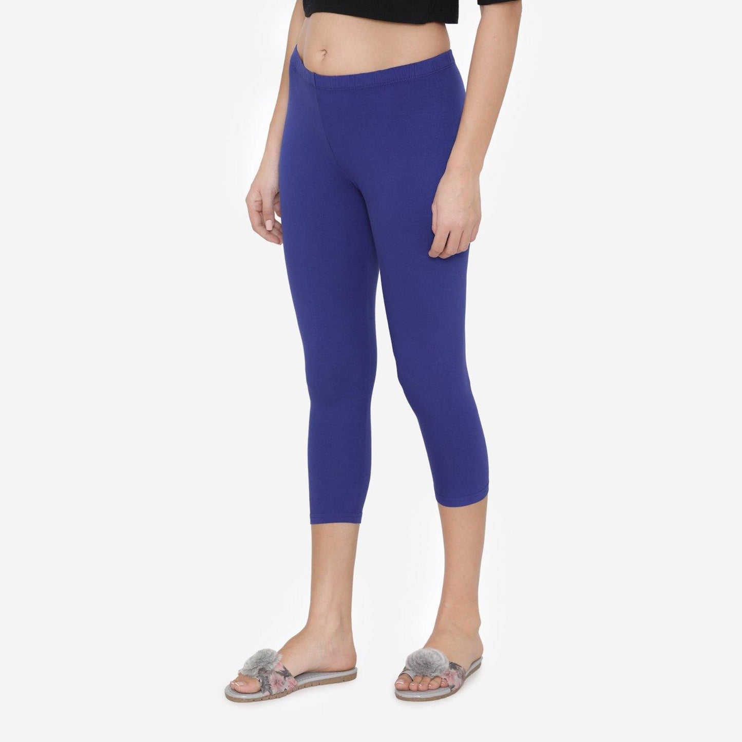 Women's Comfy Classy Capri Leggings - Ink Blue - Bonjour Group