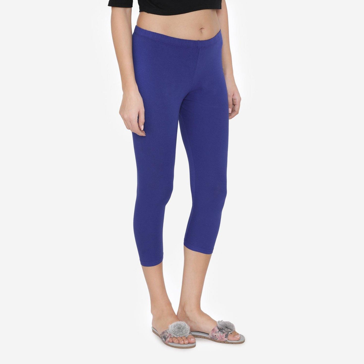 Women's Comfy Classy Capri Leggings - Ink Blue - Bonjour Group