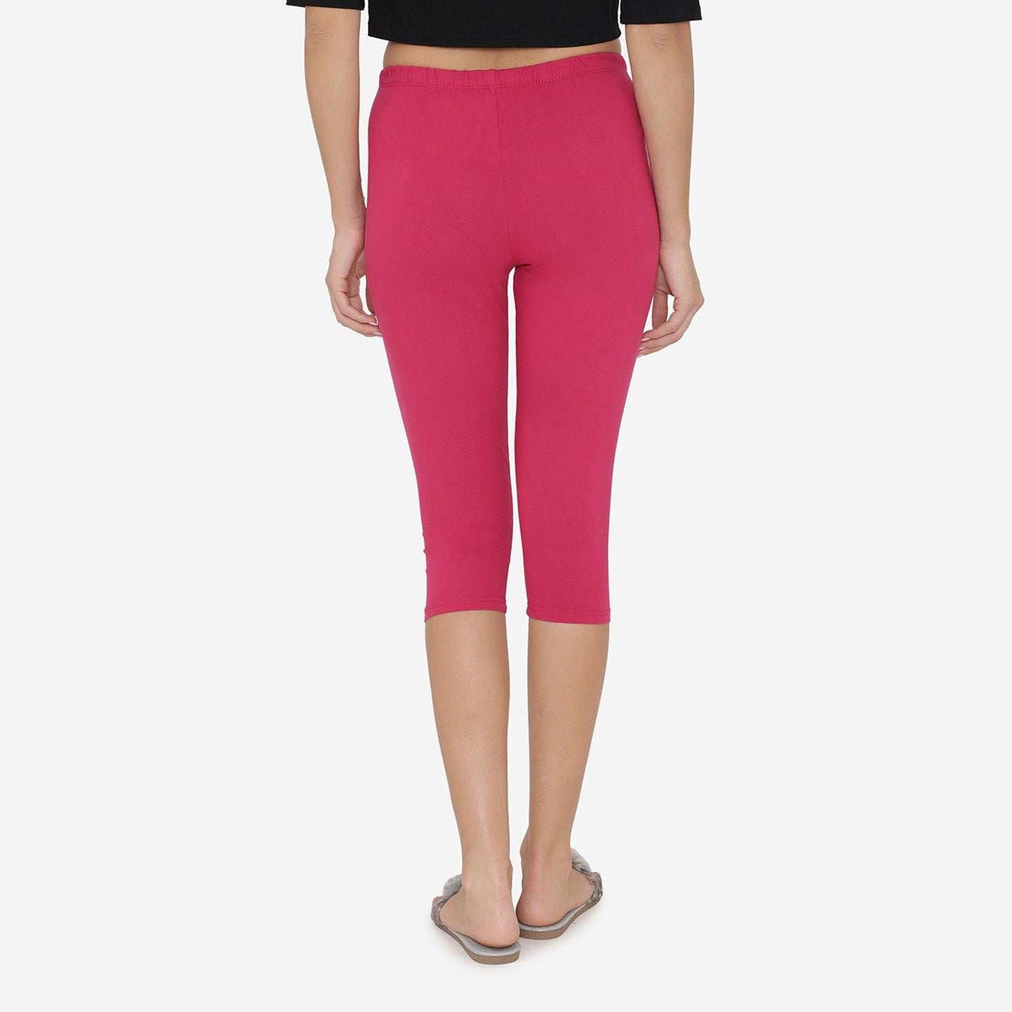 Women's Comfy Classy Capri Leggings - Fuchsia - Bonjour Group